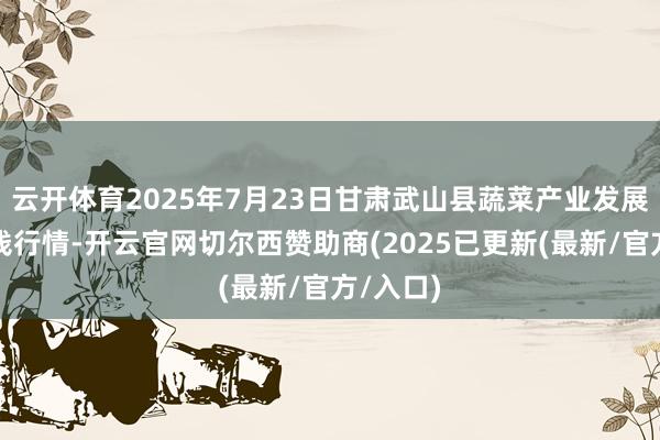 云开体育2025年7月23日甘肃武山县蔬菜产业发展中心价钱行情-开云官网切尔西赞助商(2025已更新(最新/官方/入口)